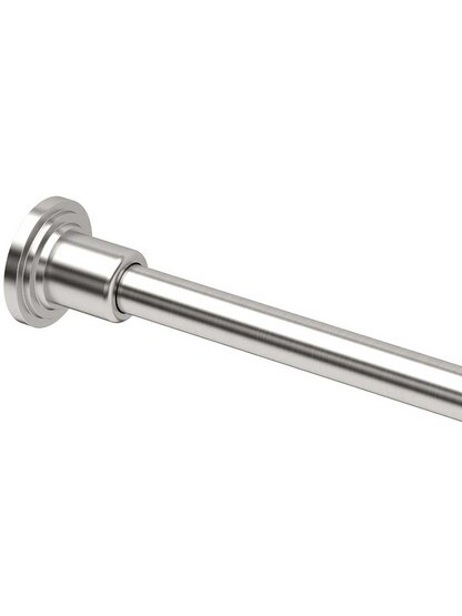 Marina Solid-BrassShower Rod Set in Satin Nickel.